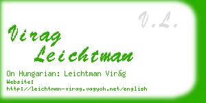 virag leichtman business card
